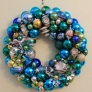 aqua ornament wreath