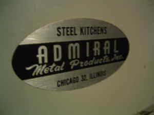 admiral 50s steel kitchen cabinet