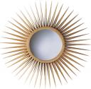 retro style baker-furniture-sunburst-mirror-gold $6090