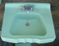 retro green 50s bathroom sink