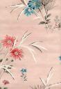 vintage 50s wallpaper pink with flowers