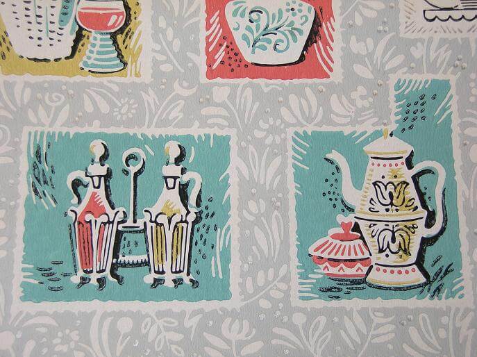 50s vintage wallpaper for your retro kitchen