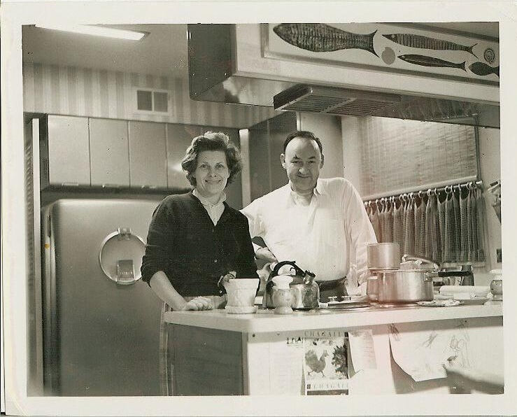 Ellen's parents in their Crosley kitchen