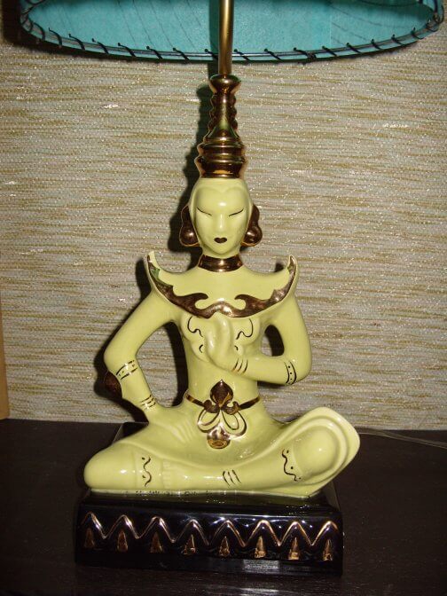 Anita S Oriental Figurine Lamps With, Antique Oriental Figurine Lamps