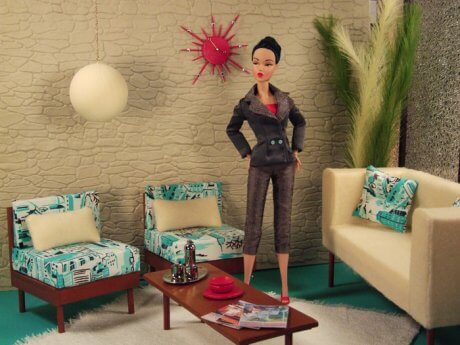 midcentury furniture for barbie