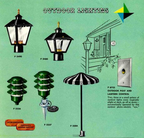 midcentury-pole-lamp-landscaping-lights