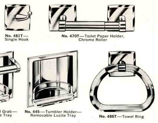 Vintage Hall Mack Coronado Towel Ring Hanger Polished Chrome 1686-C NOS 