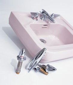 lefroy brooks bathroom sink in vespa pink