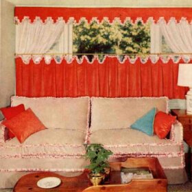 cafe curtains with a valence