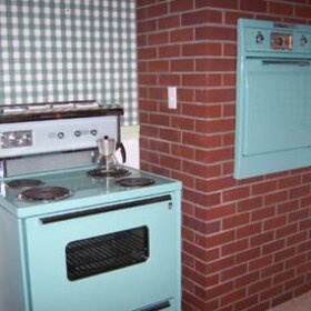 oven in brick wall