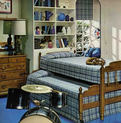 Mid Century Children S Bedrooms From Ethan Allen 1974,Colors That Go Good With Dark Grey