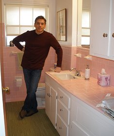 pink tile countertops