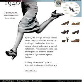 the century in shoes website