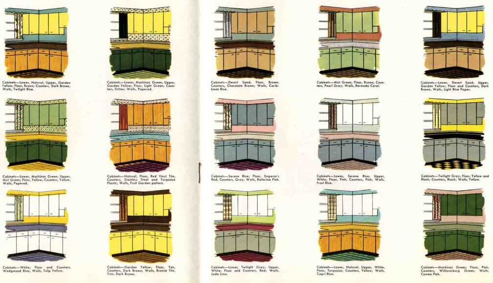 kitchen cabinet colors recommended in 1953