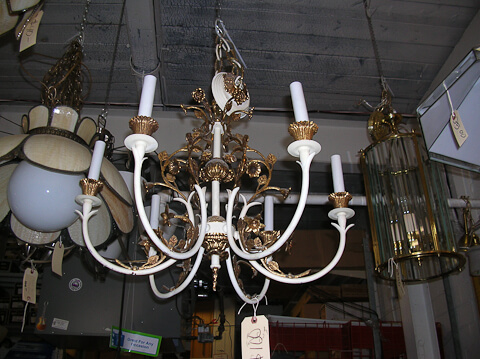 vintage tole chandelier