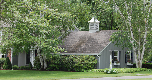 dutch colonial house garage with cupola