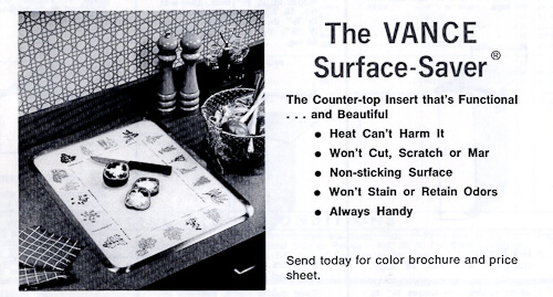 vintage surface saver cutting board from vance industries