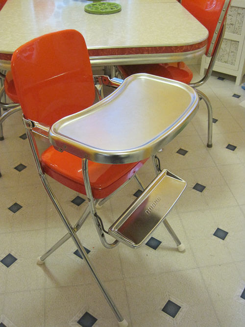 vintage cosco high chair reupholstered