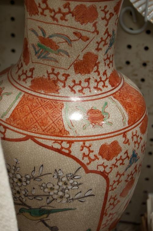 vintage oriental lamp orange