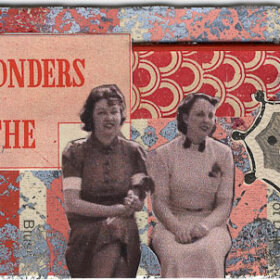 vintage collage artist trading card