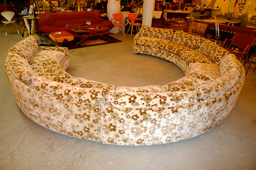 round sofa sectional 1960s vintage by milo baughman for thayer coggin
