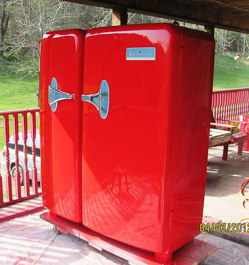 Kelvinator Foodarama side by side refrigerator after restoration oh my goodness it's gorgeous