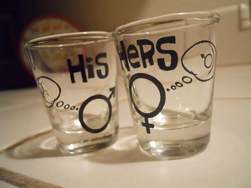 his and hers shot glasses