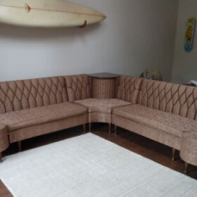 vintage sectional with hidden storage