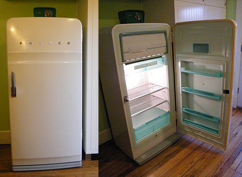 vintage Philco fridge