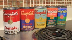 limited edition warhol-campbells-soup-label