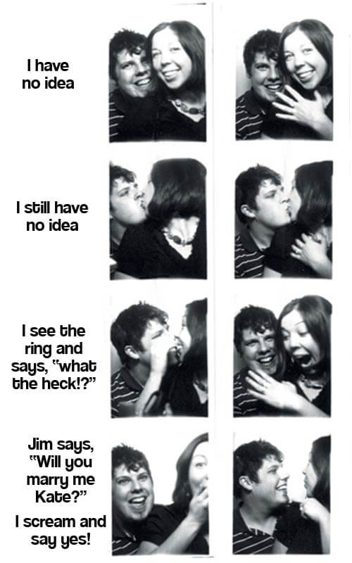 kate and Jim's photobooth-proposal in Andy Warhol Museum