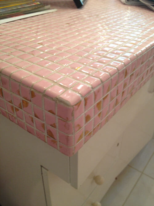 mosaic tile counter top
