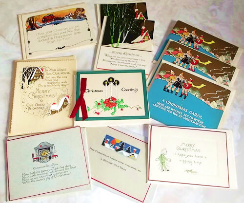 vintage holiday cards