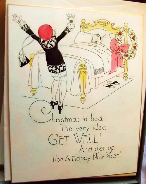 vintage get well card 1930s