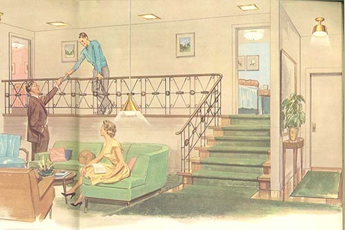 retro-living-room-staircase