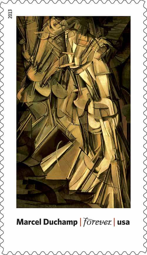 Marcel-Duchamp-USPS-art-in-America-stamp