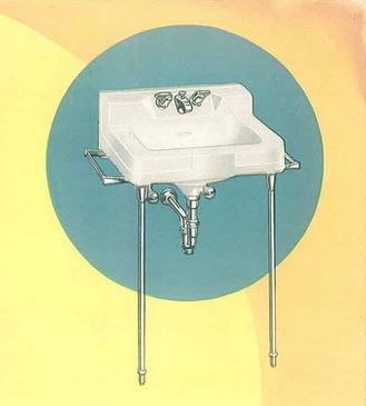 Slant Back Faucet For A Vintage, Vintage Bathroom Sink Faucet Parts
