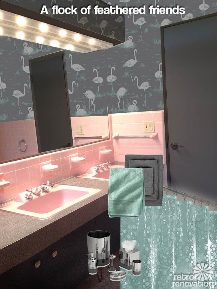 masculine pink bathroom design idea