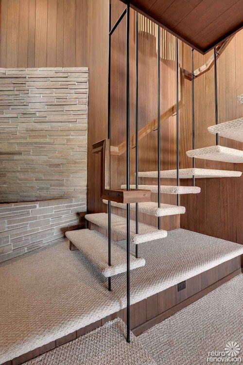 mid century modern staircase 