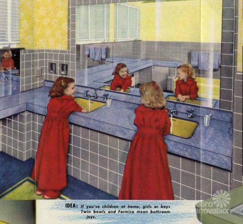 retro bathroom vanity