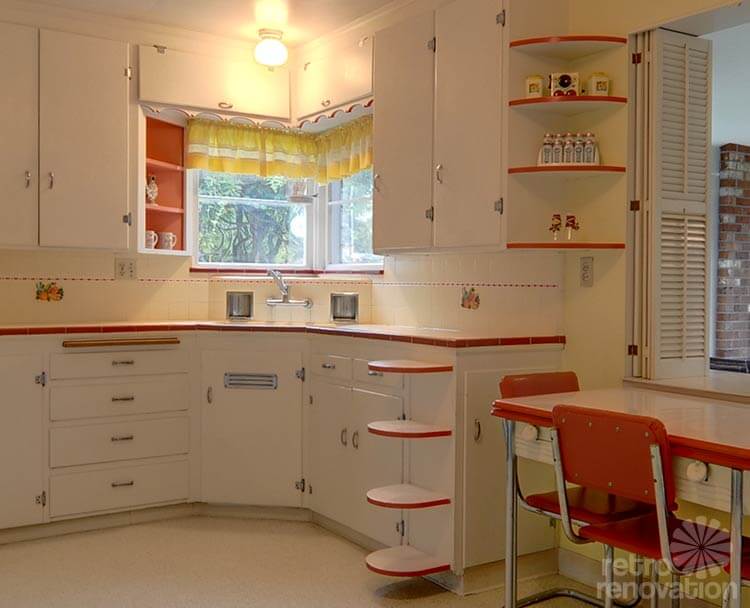vintage-red-and-white-kitchen