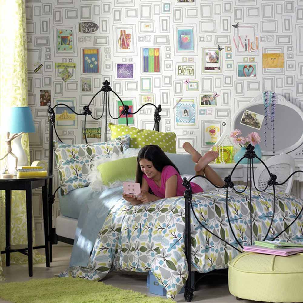 Wallpaper you can draw on - Graham & Brown's Frames wallpaper now in 4  colors - Retro Renovation