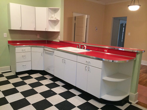 black and white checkerboard flooring 