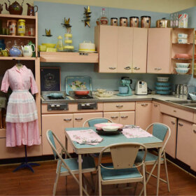 vintage-pink-kitchen-cabinets