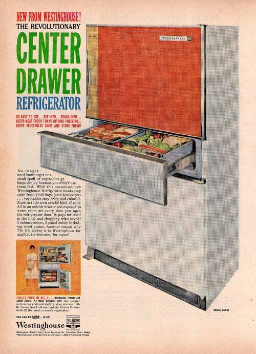 Vintage-Westinghouse-Center-drawer-refrigerator