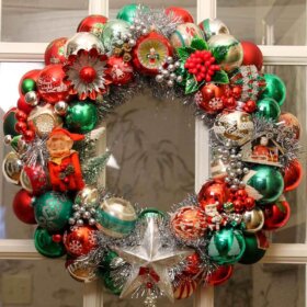 shiny brite ornament wreath