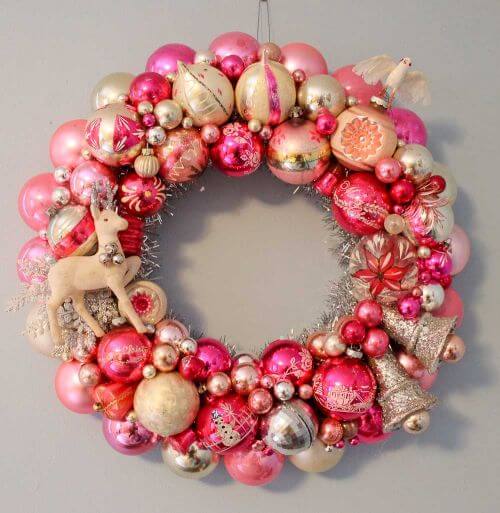 pink wreath