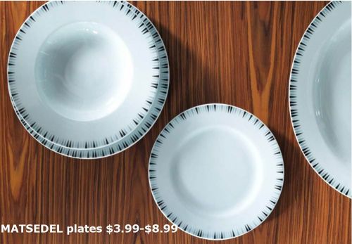 mid century modern dinnerware - reissued from the 1950s original designs -- from ikea