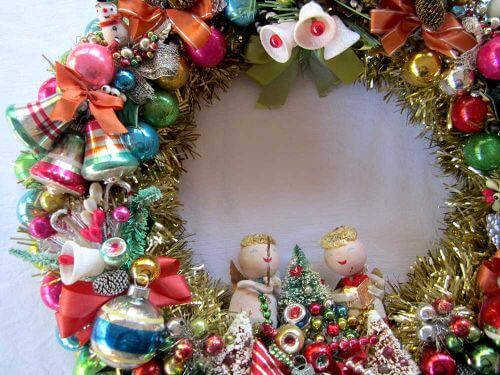 vintage corsage wreath retro crafty