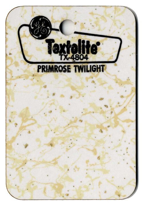 GE Textolite laminate in Primrose Twilight
